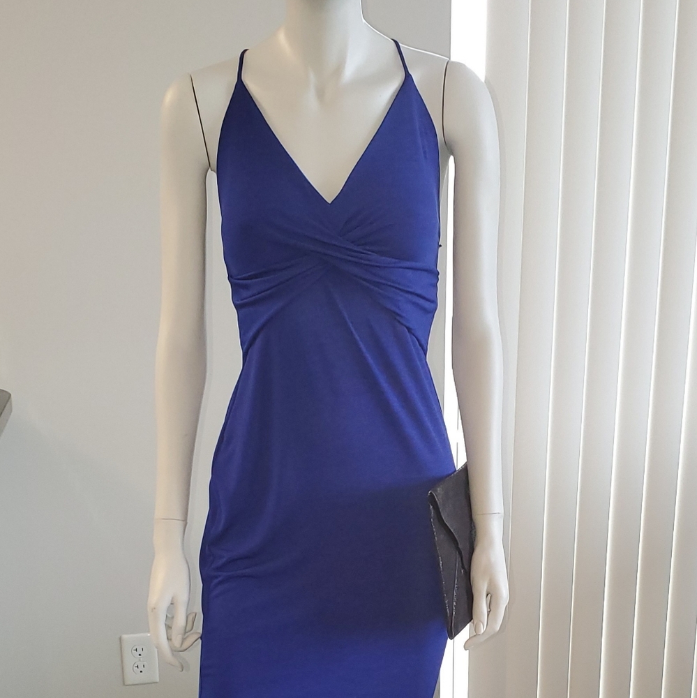 Blue halter dress